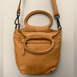 Latico Leather Crossbody Bag Tan Washed Leather Stitch Detail Boho Shoulder Bag